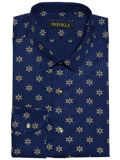 Latest Design Regular Fit Classic Collar Cotton Print Fashion Men Shirt