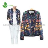 2015 New Fashion Women Print Blazer Slim Lady's Leisure Outwear