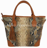 Fashionable Snake PU Handbag for Lady