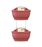 Double Pottery Style Wall Hanging Planter