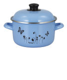 Enamel Straight Pot with Cover
