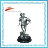 Resin Custom Football Figurine of Antique Silver Finish (SMT8787)