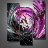 Colorful Abstract Canvas Oil Painting for Hotel Decoration