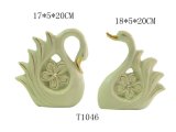 Porcelain Crafts Swan Gifts for Home Decoration (NCC512)