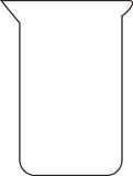 1102 Beaker Tall Form, with Spout, with Printed Graduations for 50-1000ml