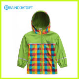 High Quality Kids PU Raincoat with Jersey Lining Rpu-006