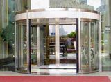 Automatic Revolving Door, with Dorma Sliding Door Wing, Aluminum Frame Stainless Steel Cladding