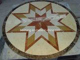 Marble Pattern Round Waterjet Floor Medallion