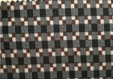 300d Plaid Black Plaid Printing Cloths with PVC Back Waterproof Polyester Fabric