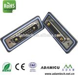 Waterproof Connector Female 13W3 D-SUB Power Solder Type Straight for PCB