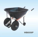 Four Wheel and Heavy Duty Plastic Tray Wheel Barrow (WB6006P)