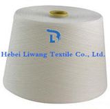 100% Polyester Spun Yarn Raw White Single Yarn