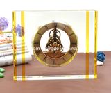 Custom Crystal Clear Desk Clock (KS06021)