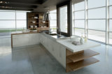 New Idea L Shape White Laquer Kitchen Furniture (FY5487)