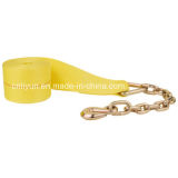 16200lb. Winch Strap/ Ratchet Strap with Metal Chain Anchor