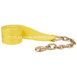 16200lb. Winch Strap/ Ratchet Strap with Metal Chain Anchor