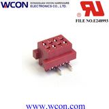 1.27mm Micro Match 4p Female SMT Red Lug