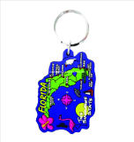 Souvenir Rubber Keyring with Map, Souvenir Rubber Keyring Promotion Gifts
