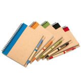 Spiral Recycled Paper Notebook with Pen (LE-NBK-025)