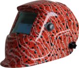 Red Colorful Music Score Solar Power Auto Darken Welding Helmet