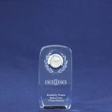 Laurels Crystal Award Clock for Achievements Awards (#71041)