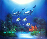 Oil Painting, Dolphin Oil Painting, Goldfish Oil Painting