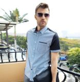 Men's 100%Cotton Fashion Casual Short Sleeve Shirt