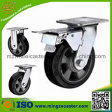 5 Inch Industrial Heavy Duty Double Brake Rubber Caster Wheel