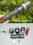 Zoomable CREE 4W XPE Lifesaving Hammer LED Field Flashlight