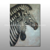 Pure Handmade Zebra Oil Painting