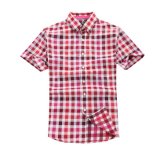 Men's Casual 100% Cotton Short Sleeve Casual Shirt (WXM157S)