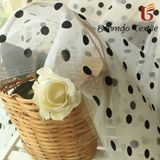 Solid Color Polyester Organza with Flock Printing for Garment