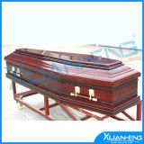 American Style Funeral Metal and Wooden Casket