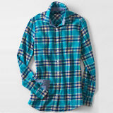 Women's Plaid Long Sleeve Cotton Flannel Shirt (WXW227)