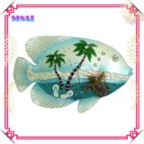 Fashion Wall Hanging Art, Polyresin Pearlized Fish Decoration