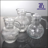 1.8L Old Fashion Flagon Glass Jug with Lid and Handle