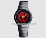 Fashion Japan Quartz Movement Ceramic Watch (68029G-R)