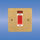 British Standard Cook Switch (Flat Brushed Brass Range)