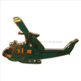 Super Helicopter Gold Metal Pin Badge in Quick Turnaround Time (badge-093)