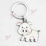 Cheap Alloy Enamel Cute Pig Metal Custom Key Chain