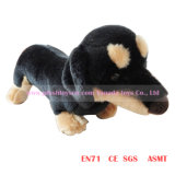 23cm Black Simulation Plush Dog Toys