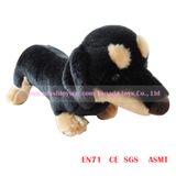 23cm Black Simulation Plush Dog Toys