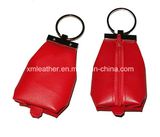Promotional Zip Faux Leather Coin Wallet with Key Ring