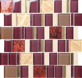 Elegant Style Metallic Glass Tiles Mosaic for House Decoration (MGB007)