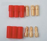 3.5mm Gold Plated Banana Plug with Red Housing (3 Way Type)