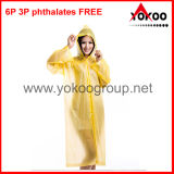 Women PVC Raincoat Yellow, (Portable) , The Multi-Use Raincoat