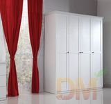 White Lacquer 4 Doors Wardrobe