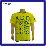 Men's Yellow Color Custom Printed Promotional T-Shirt