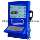Wall-Mounted Touchscreen Internet Kiosk With Telephone Handset and Metak Keyboard (OSK4012)