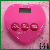 Mini Heart Shaped Digital Kitchen Timer with Countdown and Countup Function, Colorful Heart Shape Digital Kitchen Timer G20b132
